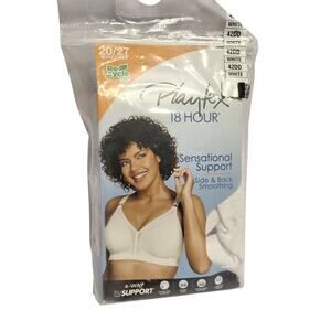 Playtex Women's 18 Hour 42DD White 20/27 Sensational Support Wirefree Bra